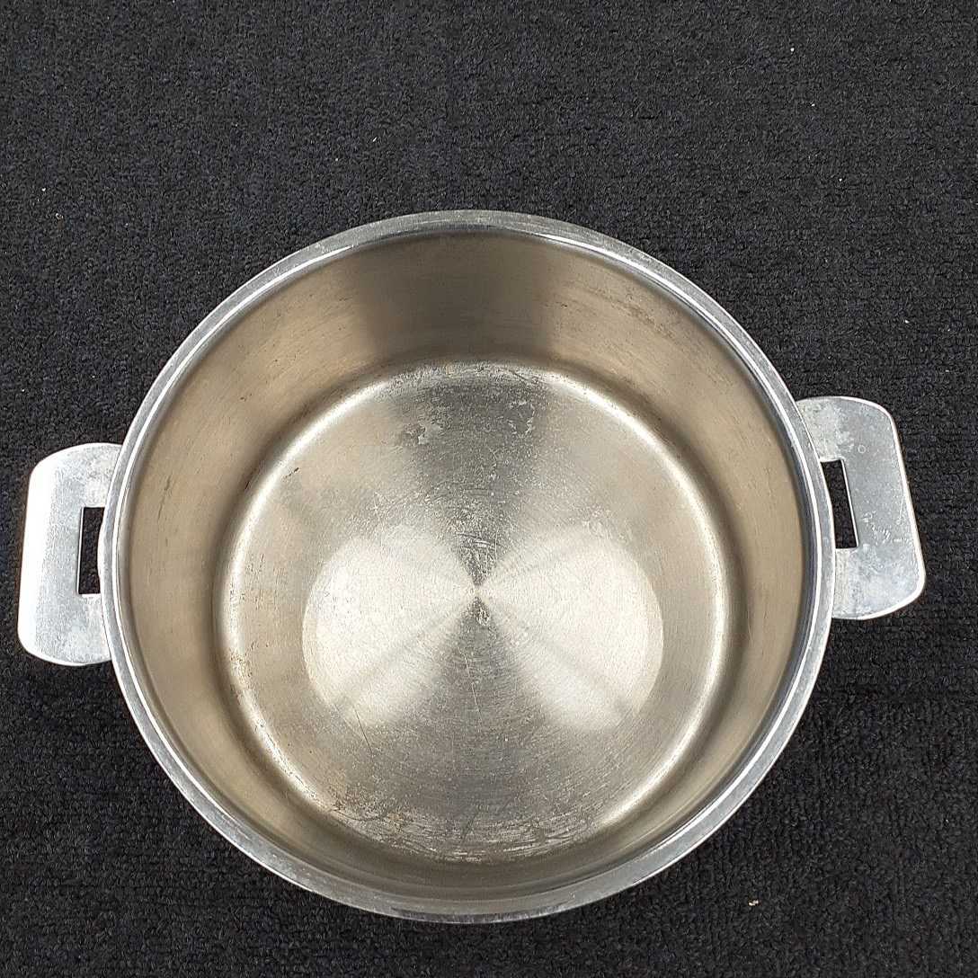 中古品 CRISTEL クリステル 両手鍋 2点セット 18cm 20cm 蓋付き 鍋