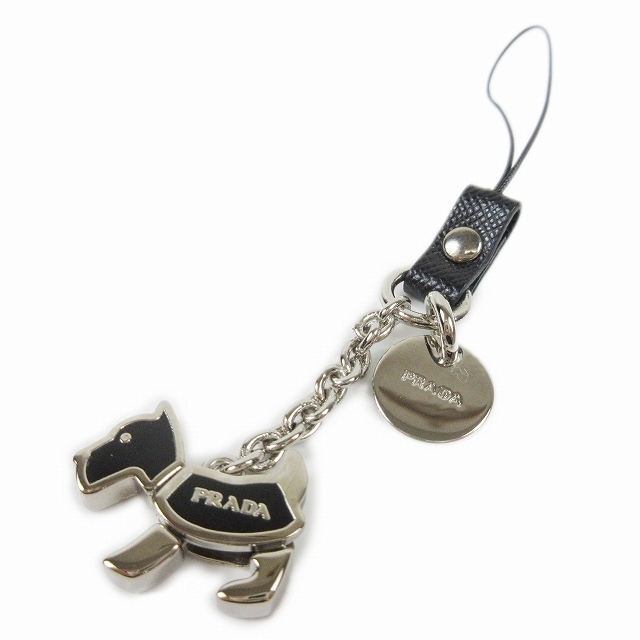 プラダ PRADA ドッグ キーホルダー イヌ 犬モチーフ 可動式 ストラップ