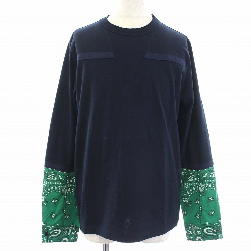 sacai 22SS バンダナ柄 バックプリーツ カットソー sacai 22SS バンダナ柄 バックプリーツ カットソー SACAI 22SS