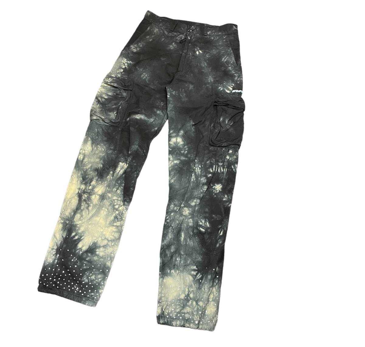 国内正規 希少 □ OFF-WHITE タイダイ染め ラインストーン 装飾 カーゴ  