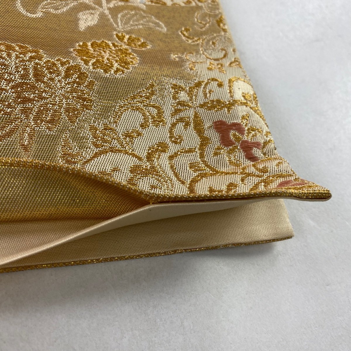 競ナビ】 袋帯 美品 秀品 華文 鳳凰 箔 金糸 金色 六通 正絹 【中古 