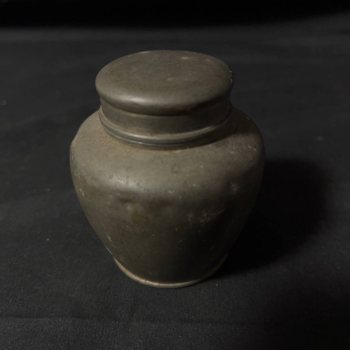 古錫 茶道具 茶筒 煎茶道具 茶壺 茶入 錫製 在銘 唐物 茶壷