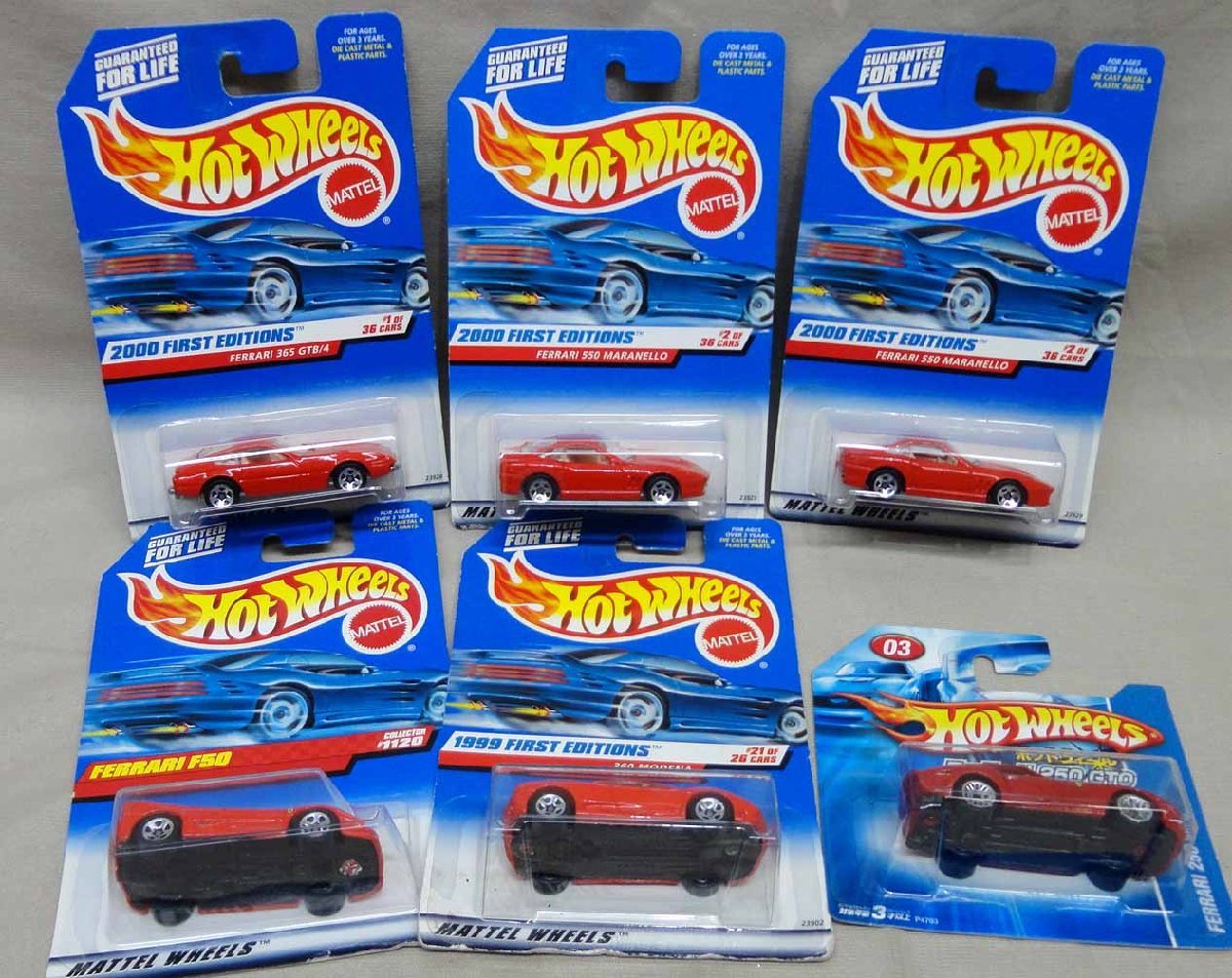 Hotwheels FERRARI 6台セット 未開封 フェラーリ ミニカー HW ホットウィール