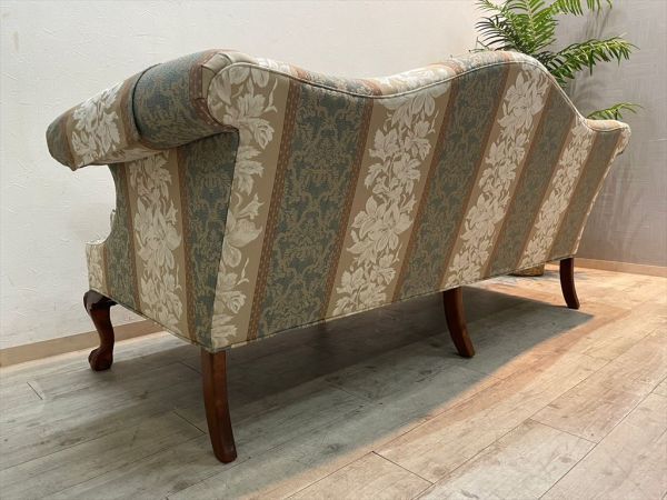 美品 ETHAN ALLEN 高級3人掛ソファ ファブリック 約40万円 アーム