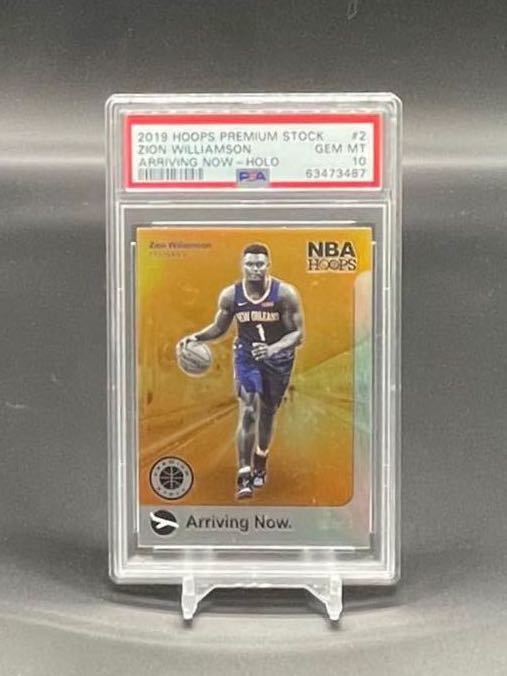 【 PSA 10 Gem Mint 】Zion Williamson 2019-20 Hoops Premium Stock RC Arriving Now Silver Prizm SP ザイオン ルーキー Panini NBA