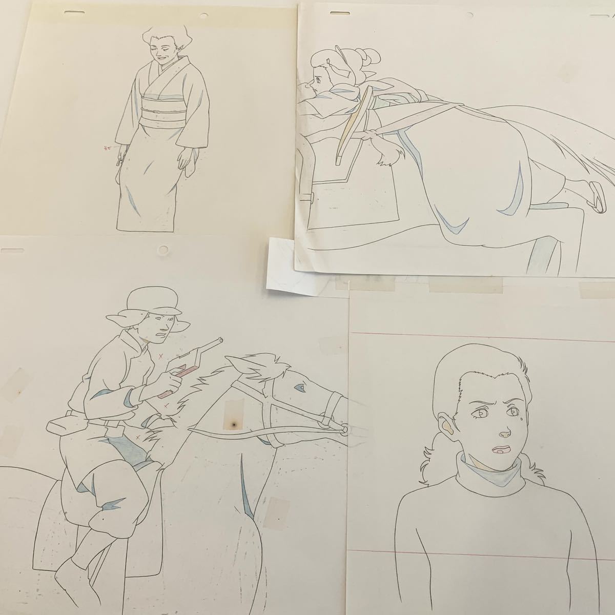 千年女優 原画 4枚セット 今敏 Millennium actress [検索用：セル画 