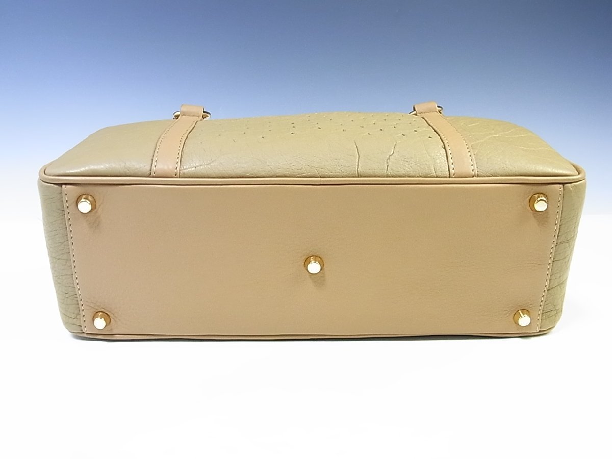 ◇美品◇YU HAMANO/傳濱野 はんどばっぐ◇オーストリッチ フリンジ 