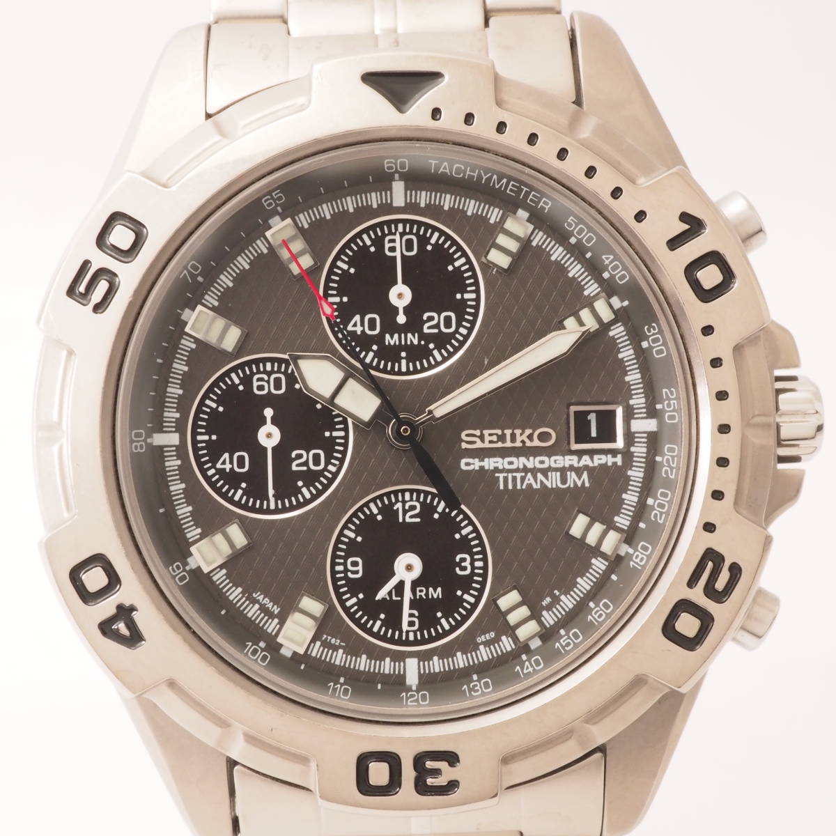 セイコー クロノグラフ チタニウム 7T62-0DV0 A0 SEIKO CHROROGRAPH 