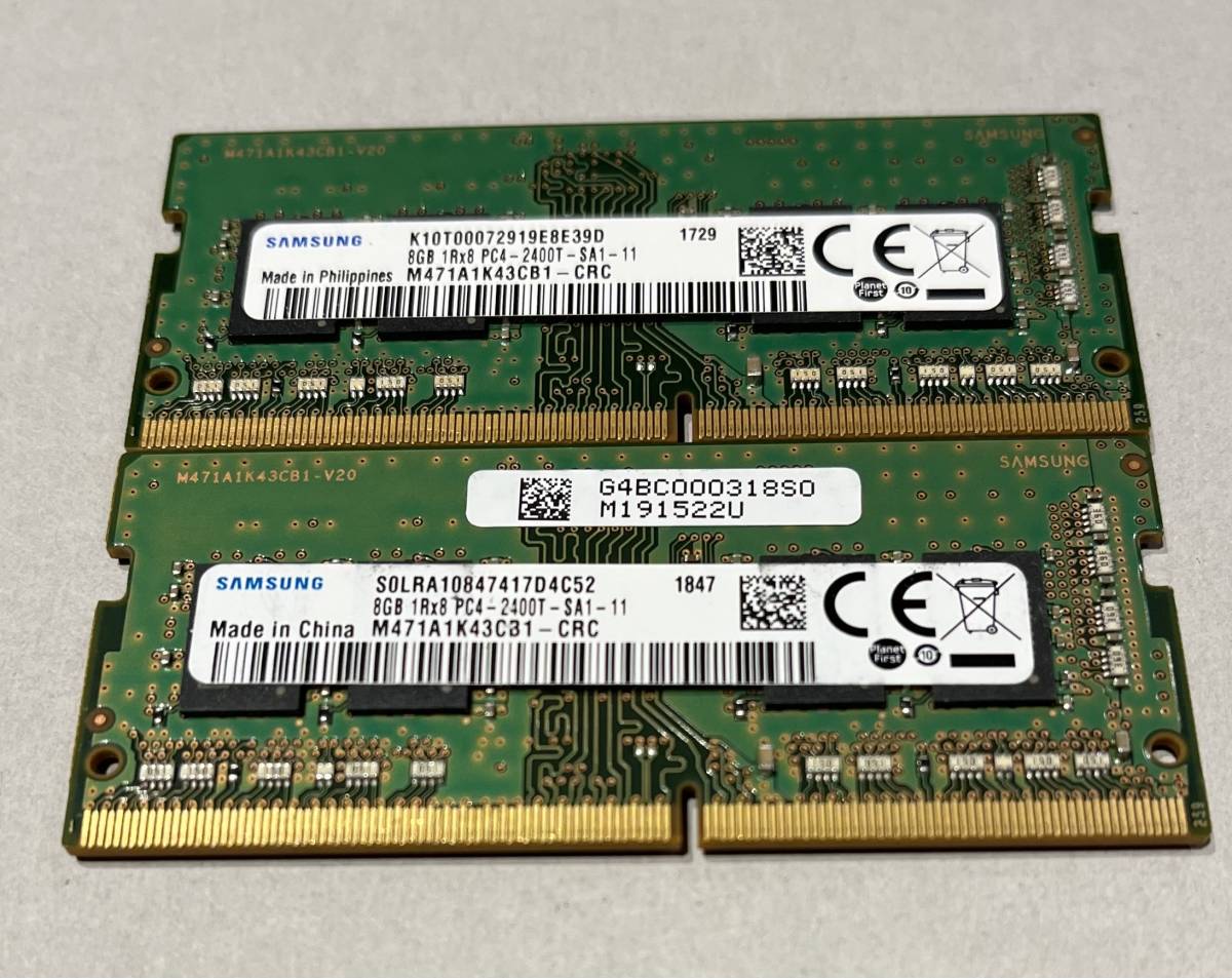SAMSUNG DDR4-3200MHz 16GB (8GB×2枚キット) M378A1G44AB0-CWE 動作