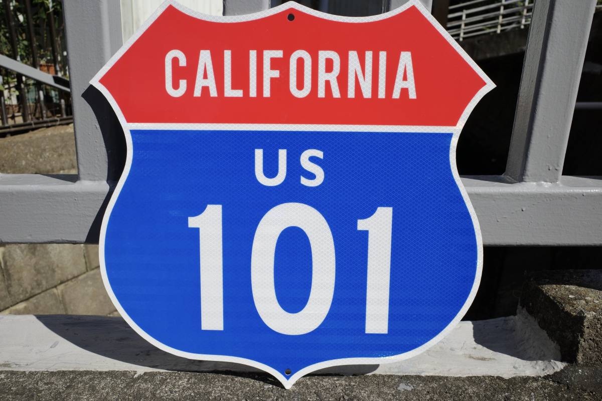 訳ありSALE！ California US101 カリフォルニア トラフィックサイン