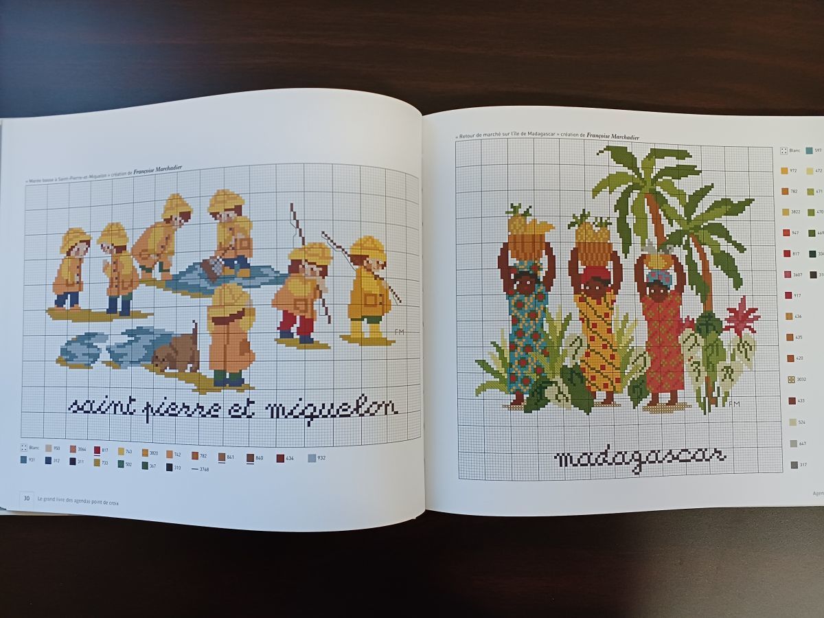 本 Le grand livre des AGENDAS クロスステッチ図案集
