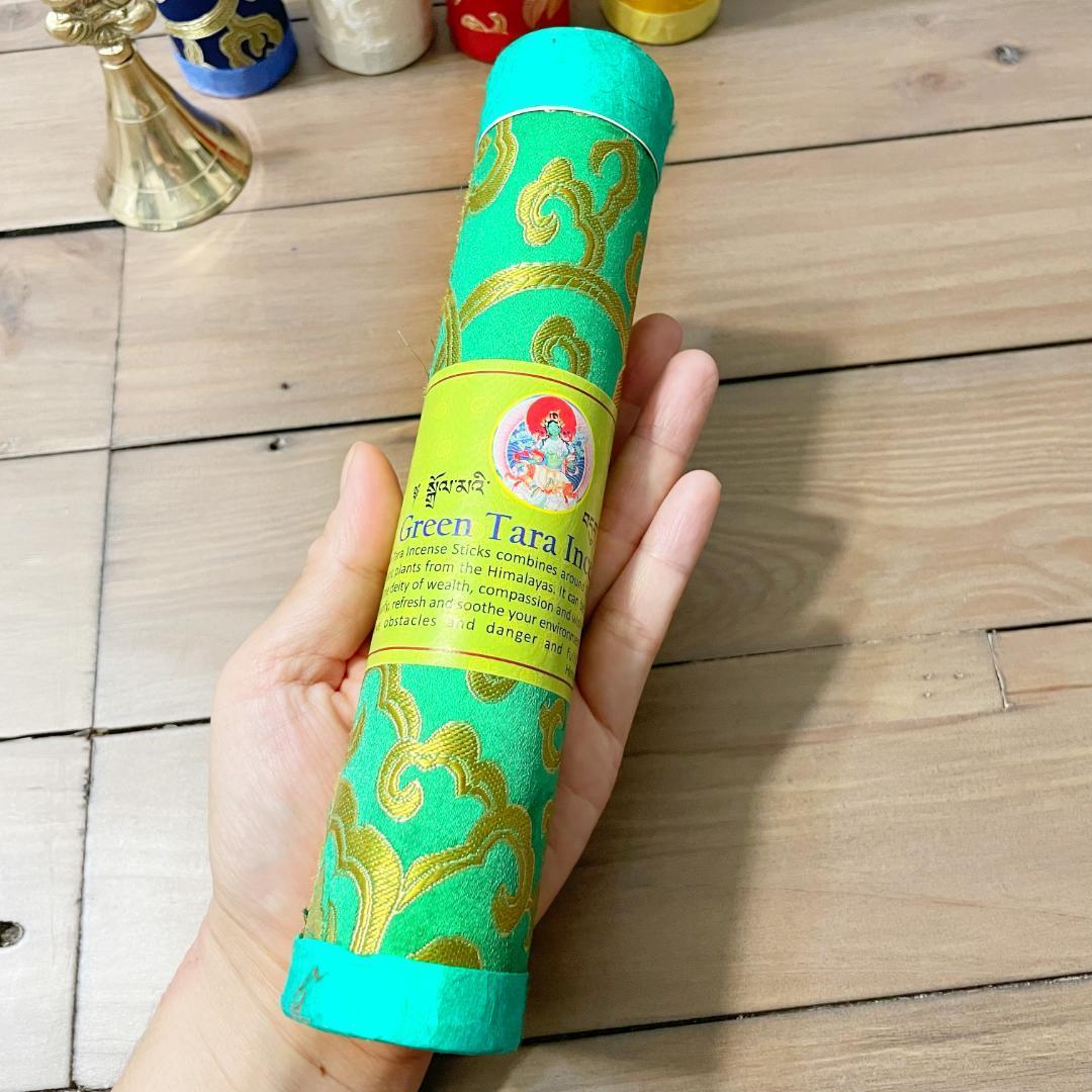 チベットの神々 お香セット 金襴ケース ハンドメイド ネパール スティック香_2