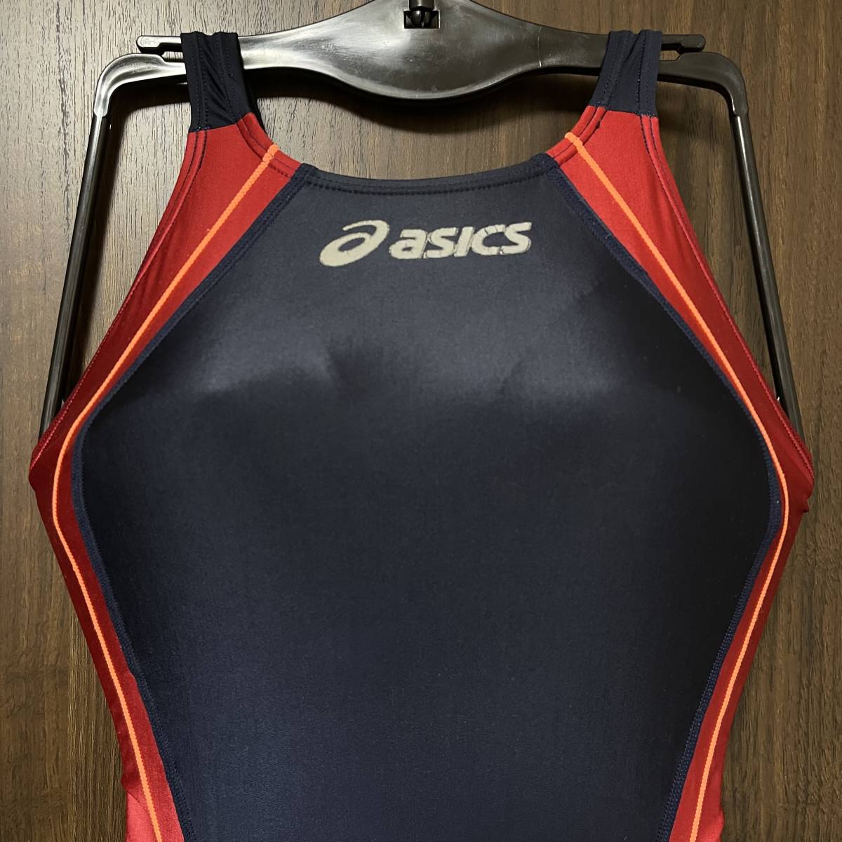 ASICS アシックス ハイレグ 女子 中古 競泳水着 光沢 部活 ハイカット