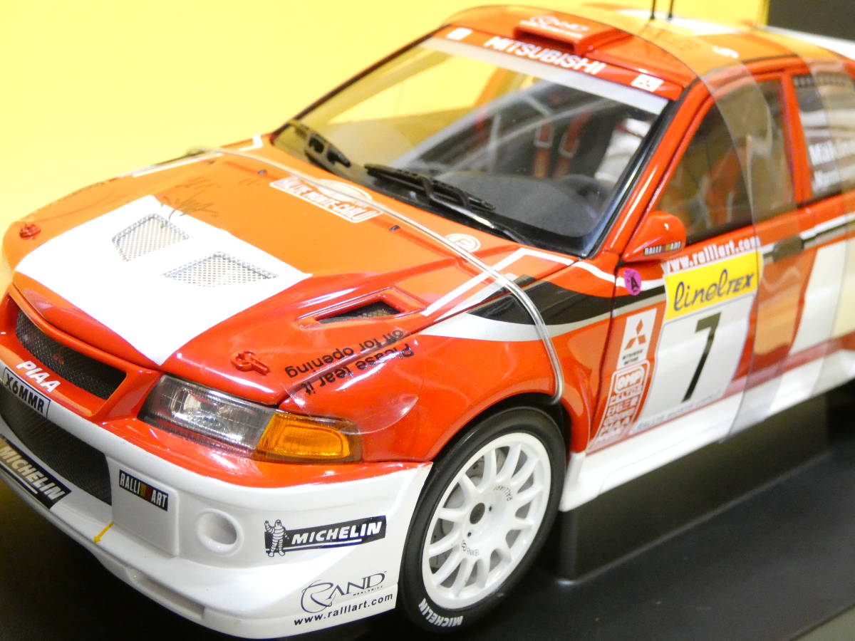 中古】AUTOart 1/18 MITSUBISHI LANCER EVO Ⅵ WRC 2001 ランエボ