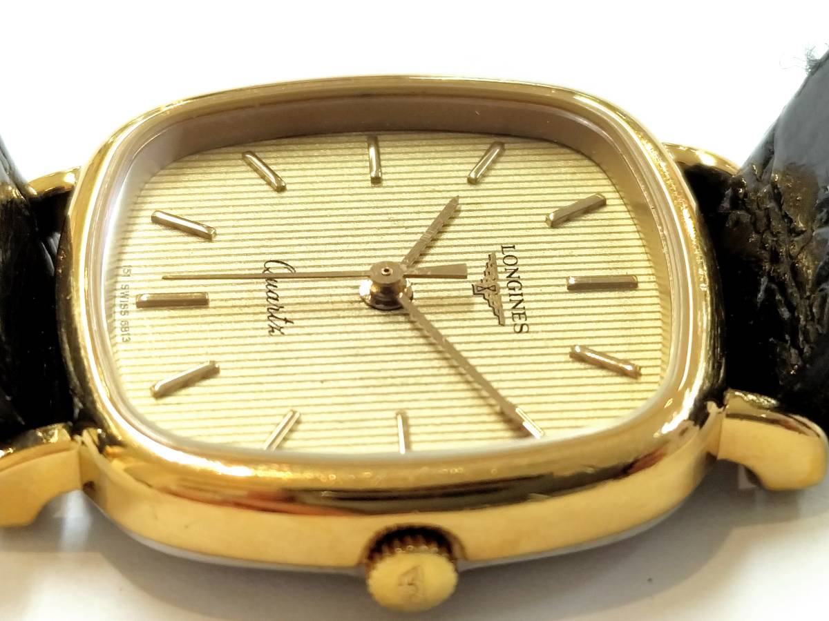 LONGINES ロンジン 151 SWISS 6813 クォーツ 3針 ゴールド文字盤 
