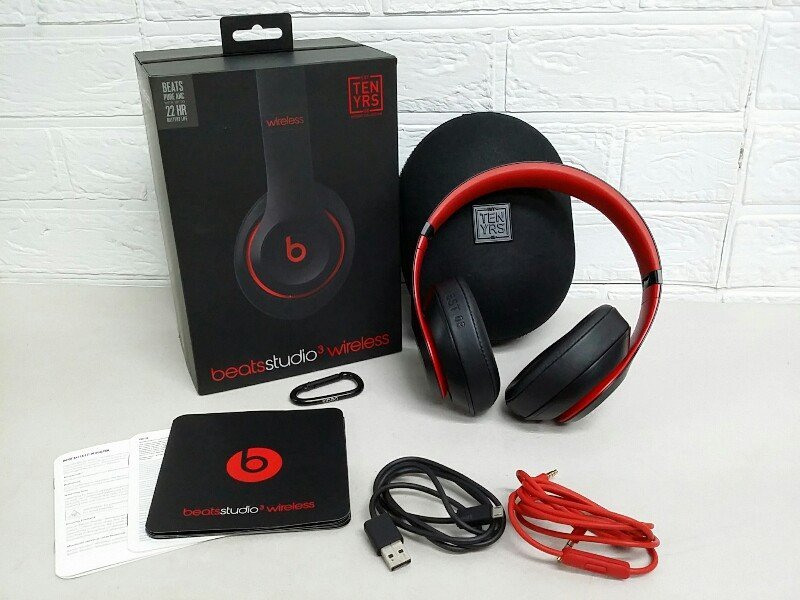 Beats Studio 3 Wireless ヘッドフォン Defiant Black - Red - PAC 黒