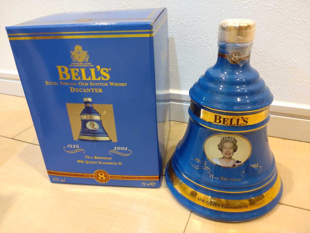 1円スタート☆未開栓 古酒 BELLS ベル ズ 8年 エリザベス女王2