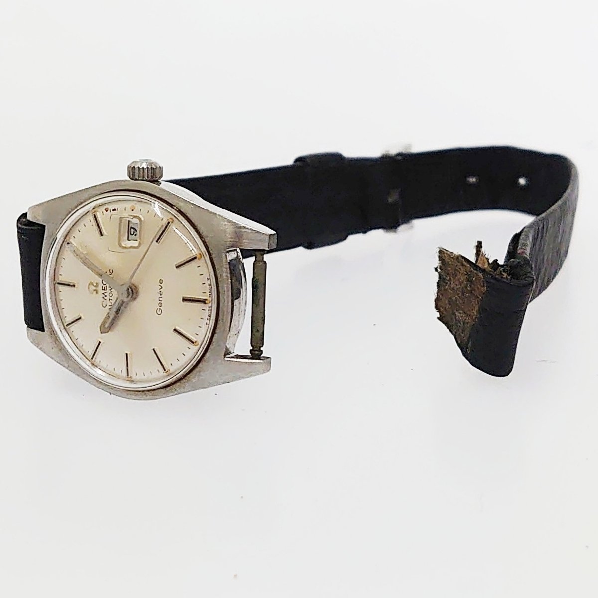 1円スタート】【アンティーク】 OMEGA オメガ ジュネーブ SS×革ベルト 