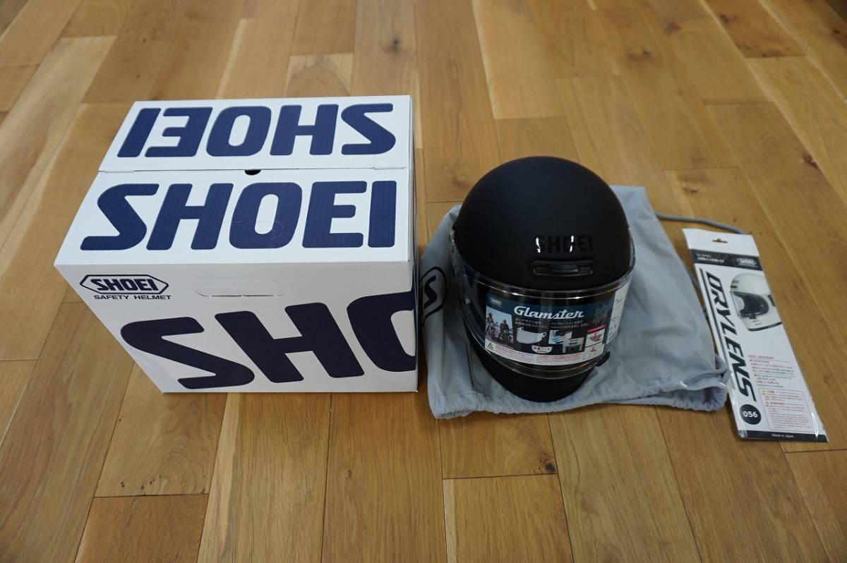  SHOEI ヘルメット Glamster グラムスター マットブラック Mサイズ ２２年製 国内正規(Lサイズ)｜売買されたオークション情報、yahooの商品情報をアーカイブ公開 - オークファン フルフェイス（オンロード用）