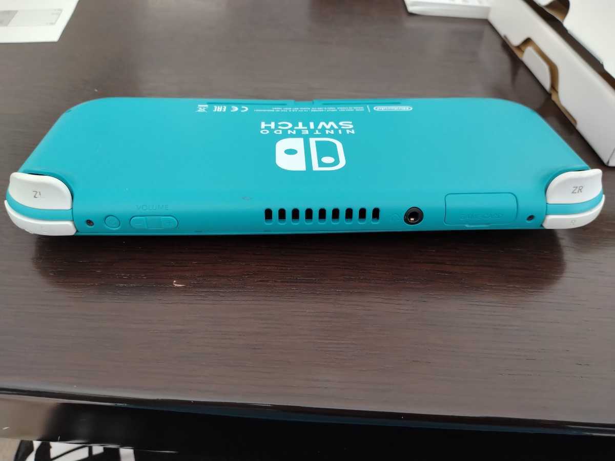 Switch Lite本体 液晶割れ、本体割れ有り。ジャンク。電源ok。 Switch
