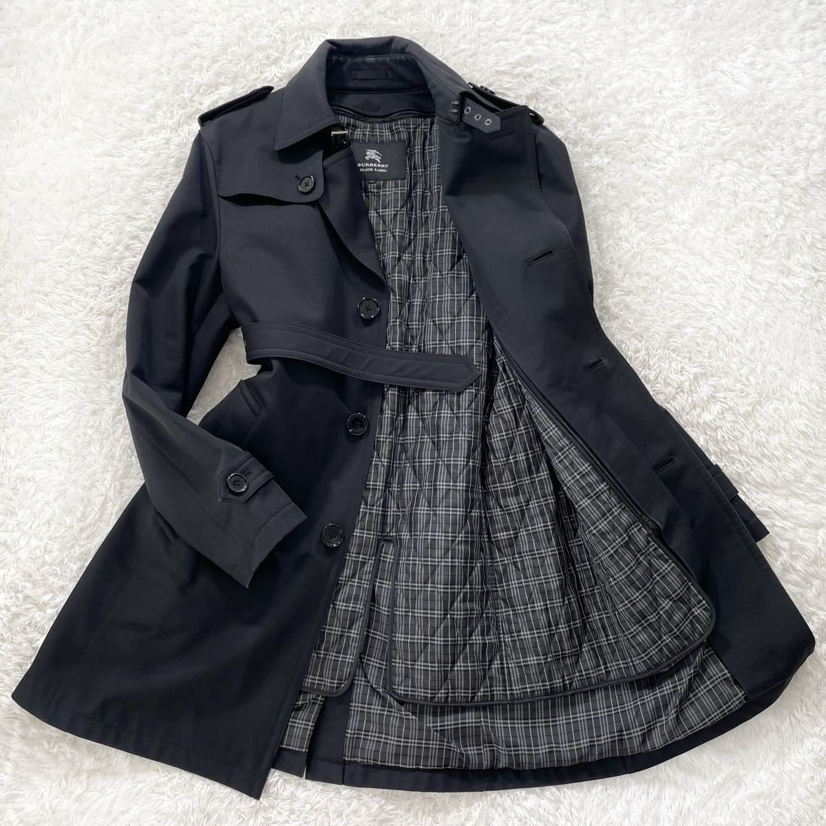 極美品/希少Lサイズ○バーバリーブラックレーベル トレンチコート 