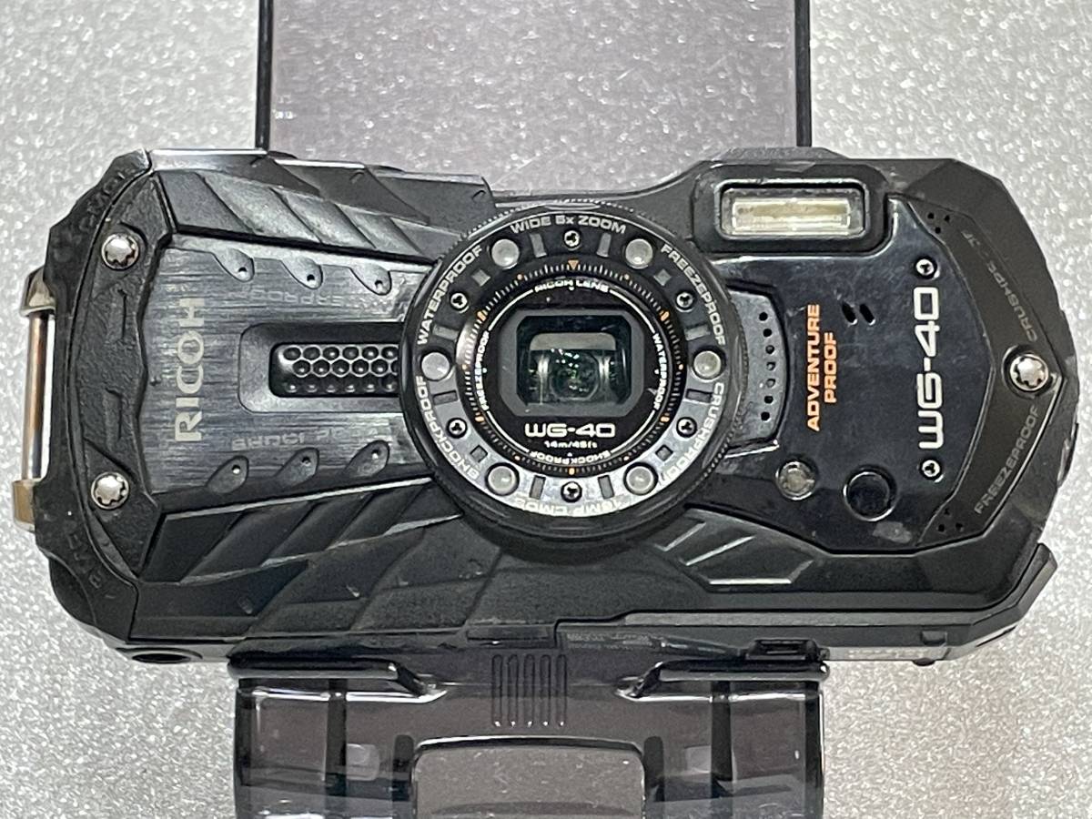 RICOH WG-40 BLACK 即使用可能 充電OK RICOH WG-40 ブラック M444の通販 -