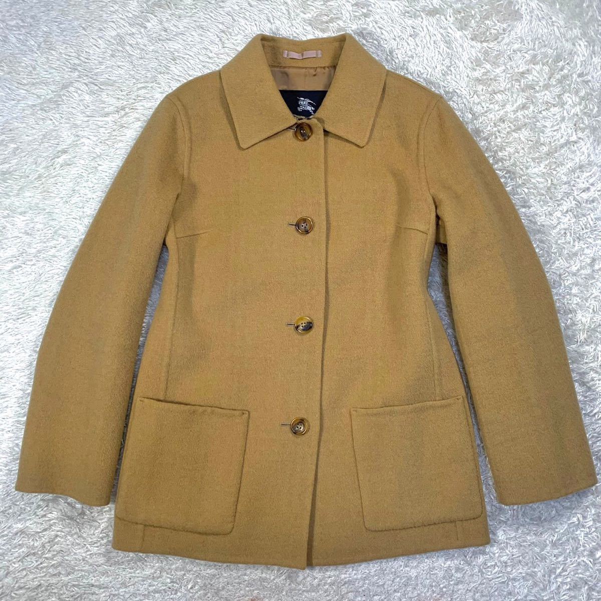 極美品 バーバリー ロンドン 毛 カシミヤ コート ノバチェック 