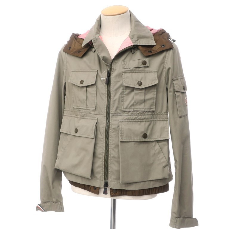 【HOT，お買い得】 モンクレール グルノーブル MONCLER GRENOBLE コットン フーデッドブルゾン グレージュ&times;ブラウン 1 EPD(男性用)｜売買されたオークション情報、yahooの商品情報をアーカイブ公開 - オークファ 男性用