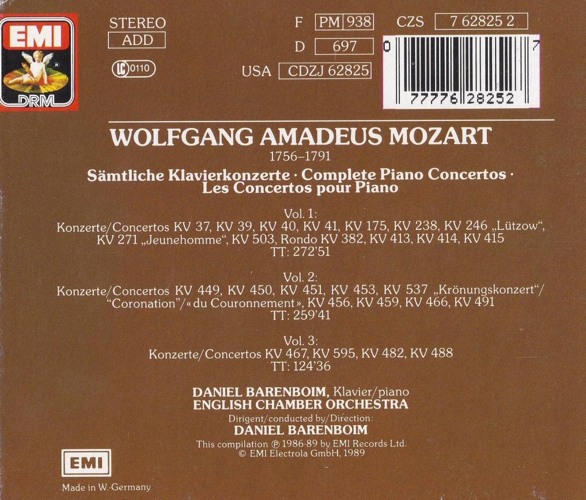 廃盤超希少 10CD 初期西独盤 ダニエル・バレンボイム イギリス室内管 