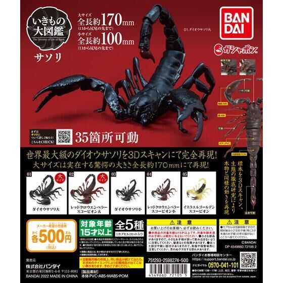 いきもの大図鑑 サソリ 全5種 ダイオウサソリ レッドクロウエンペラー