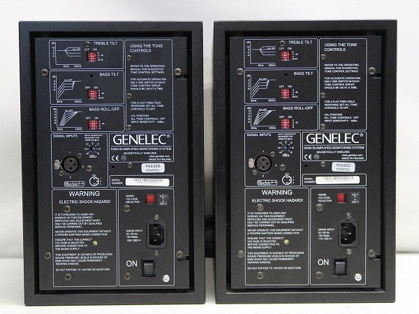 GENELEC 1030A パワードモニタースピーカー シリアル連番 ペア GENELEC 1030A パワードモニタースピーカー シリアル連番ペア 動作品