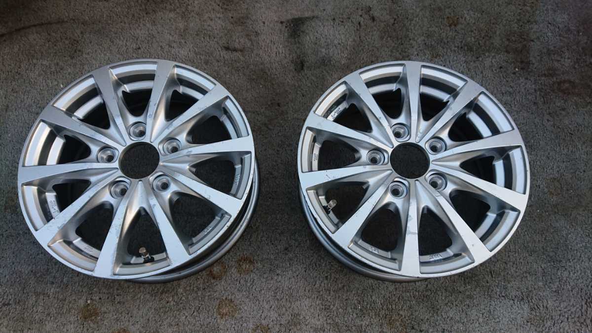 アルミホイール 2本 14インチ 5JJ 5穴 114.3 センター67ミリ マツダ ボンゴ アミティ　 装着可能 Ｔマーク有り キズ有り　キャンピングカー