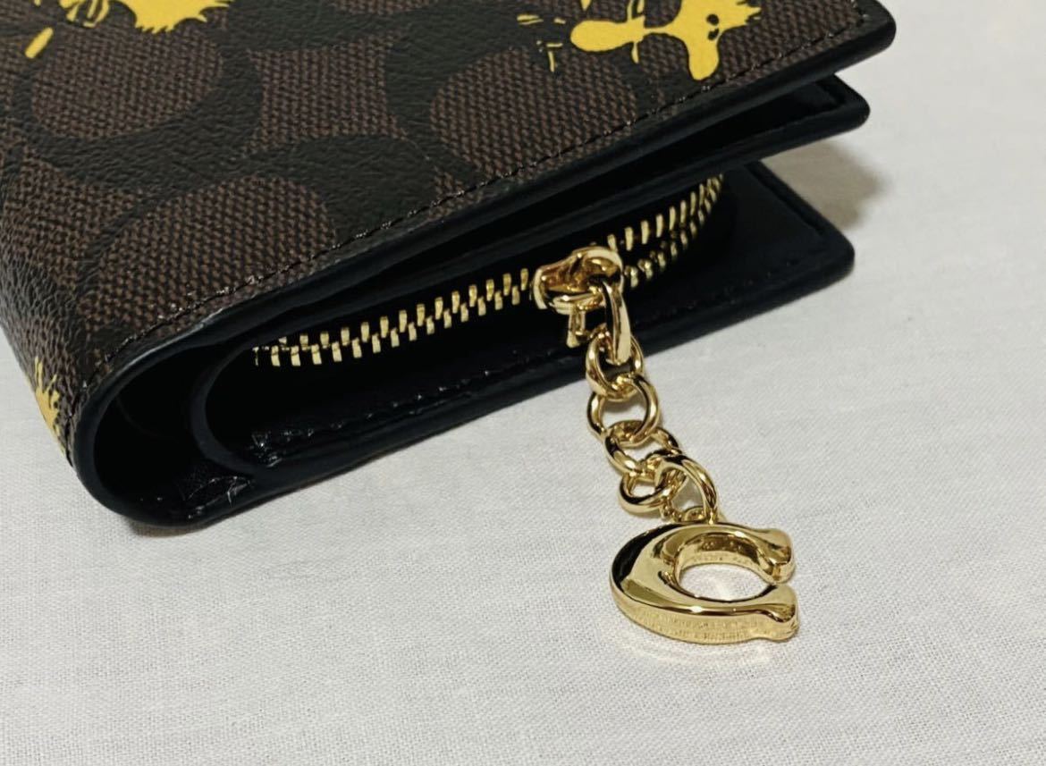 COACH コーチ×スヌーピー コラボ 二つ折り財布 ウッドストック