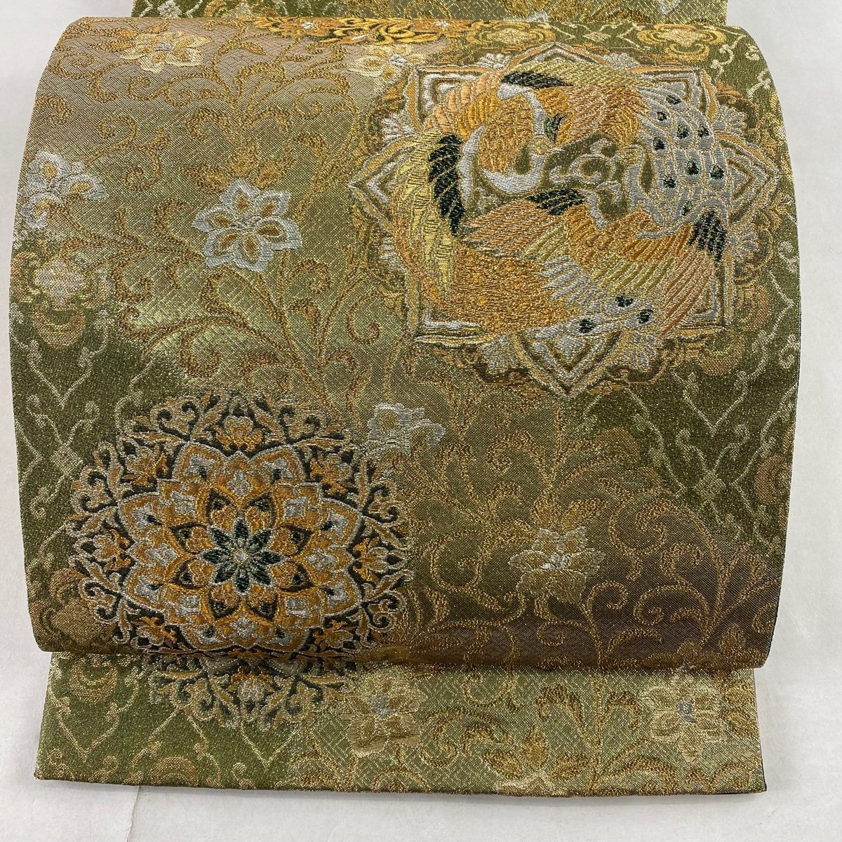 クロード・モネ 「睡蓮」柄 油絵 袋帯 金通し 正絹(金属糸含む) 全通