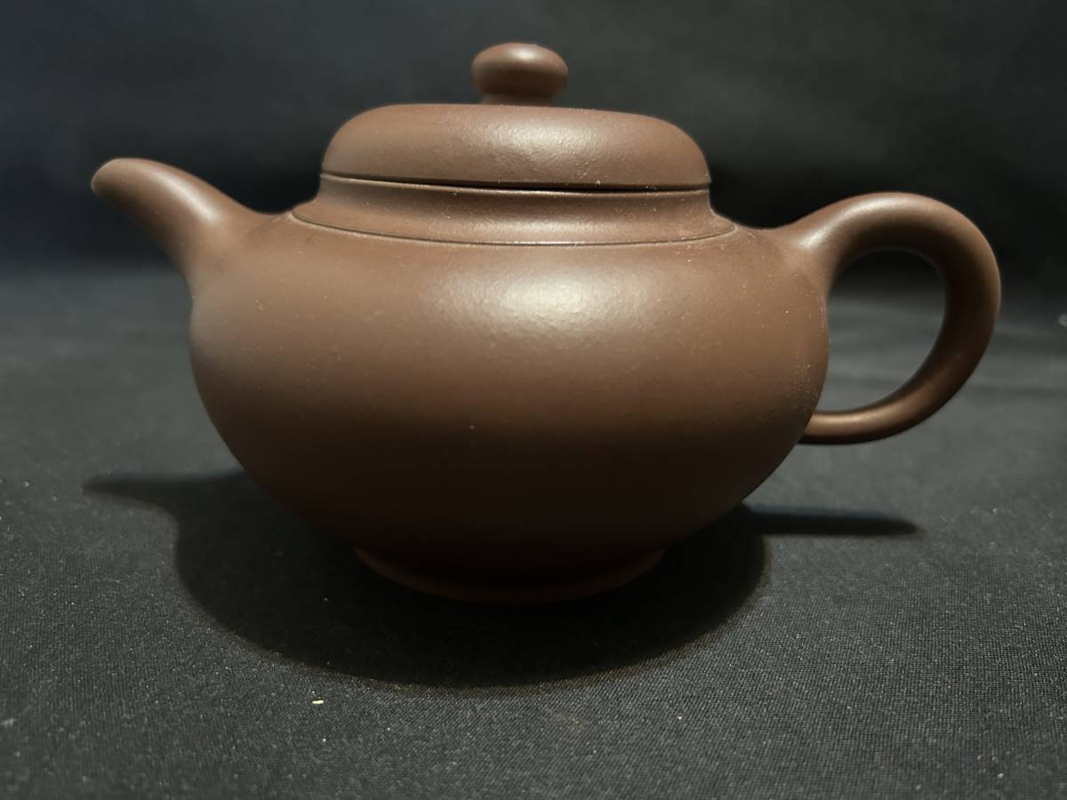 中国宜興 急須 朱泥 茶注 紫砂 中国古玩 紫泥 煎茶道具 宜興 水平壺