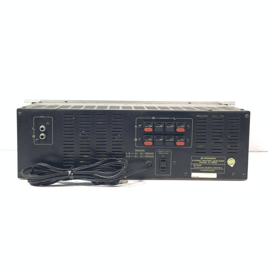 パイオニアM-1500パワーアンプ中古整備完動品 パイオニアM-1500パワー