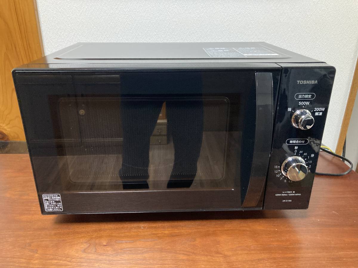 TOSHIBA 東芝 電子レンジ ER-S17E6 中古美品 動作確認済み ブラック