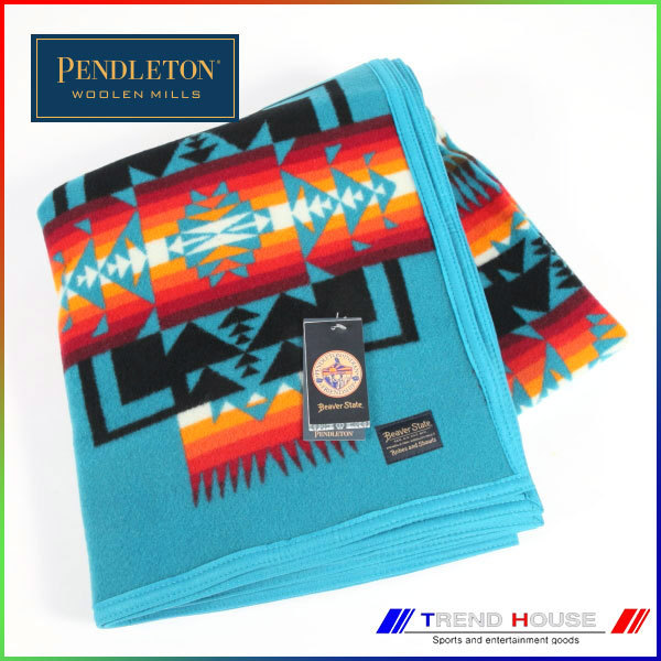 ペンドルトン ブランケット［PENDLETON］/チーフジョセフ ブランケット ターコイズ_ZD411-51130/INDIGO