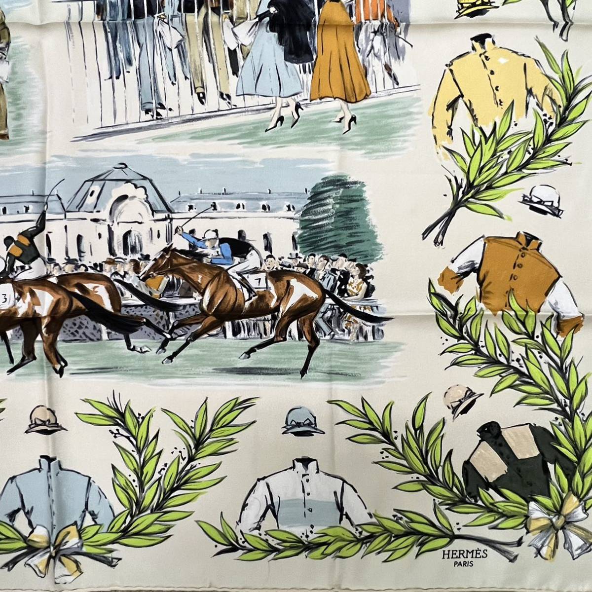 エルメス カレ90 スカーフ シルク シャンティ競馬場(スカーフ)|売買 エルメス カレ90 スカーフ シルク シャンティ競馬場(スカーフ)|売買