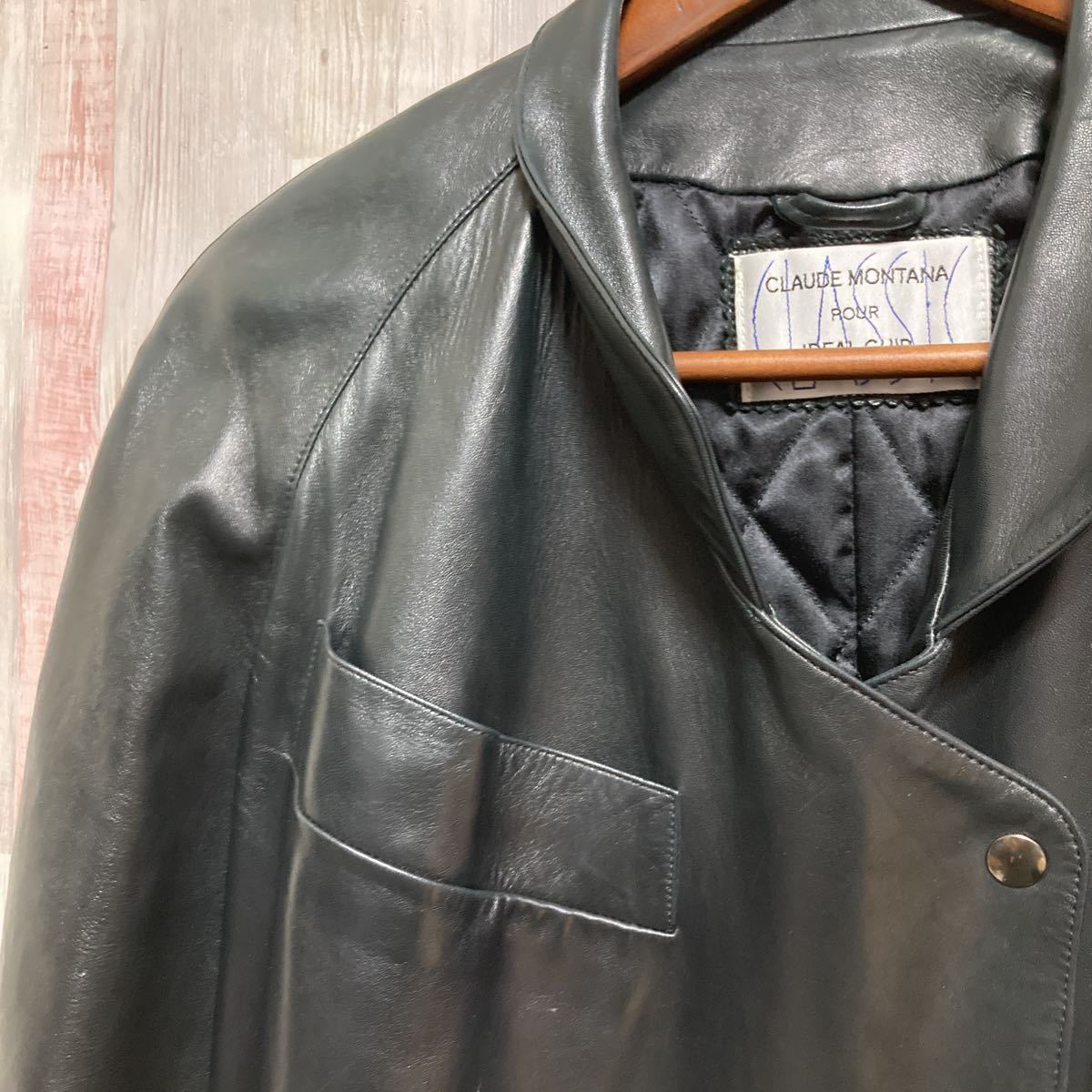 Claude Montana クロードモンタナ レザーコート フレンチヴィンテージ 