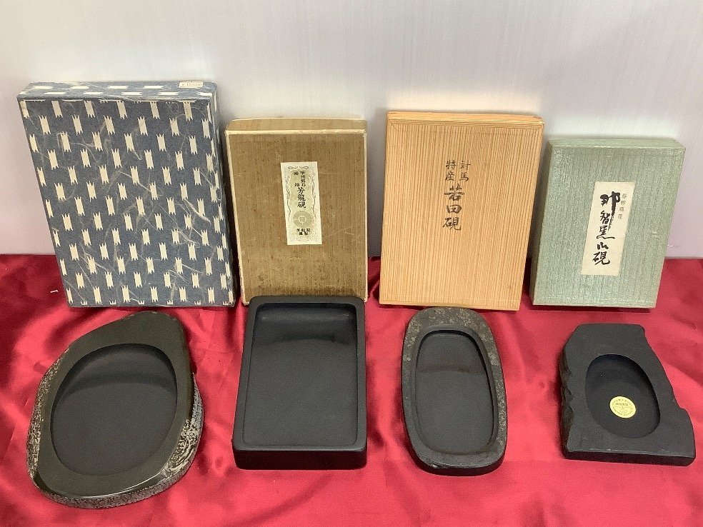 甲州雨畑硯 峯硯堂本舗 石紋 雨畑真石 ⭕️雨畑硯 希少 マニア好み作品