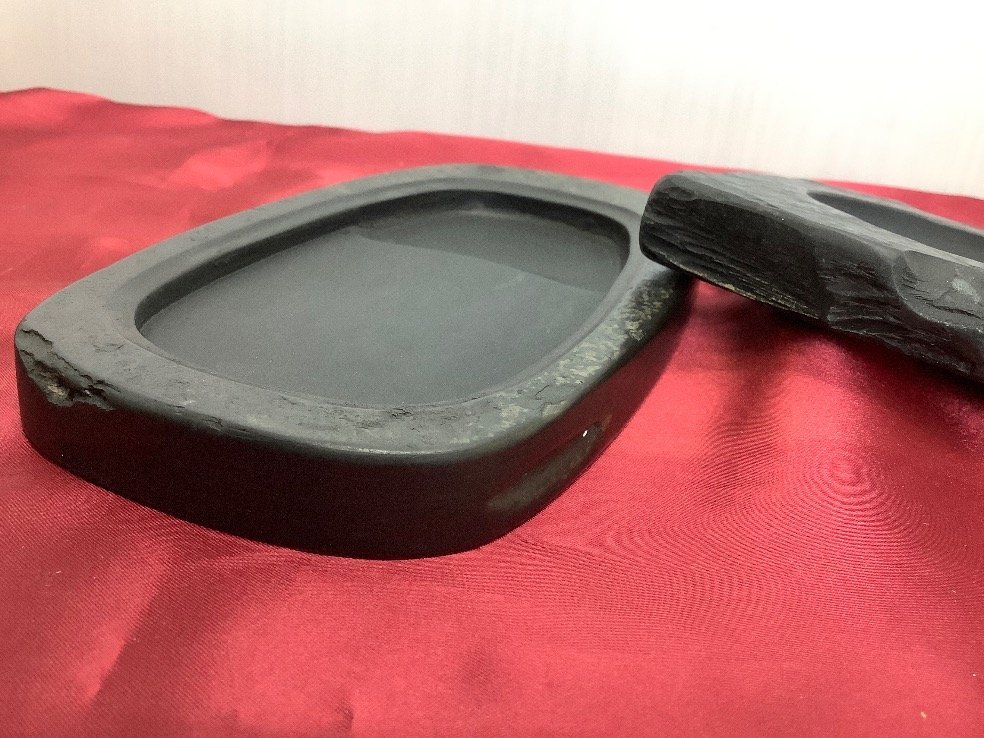 甲州雨畑硯 峯硯堂本舗 石紋 雨畑真石 ⭕️雨畑硯 希少 マニア好み作品