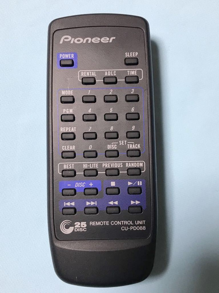 パイオニア CDチェンジャー PD-F25A用リモコン CU-PD088