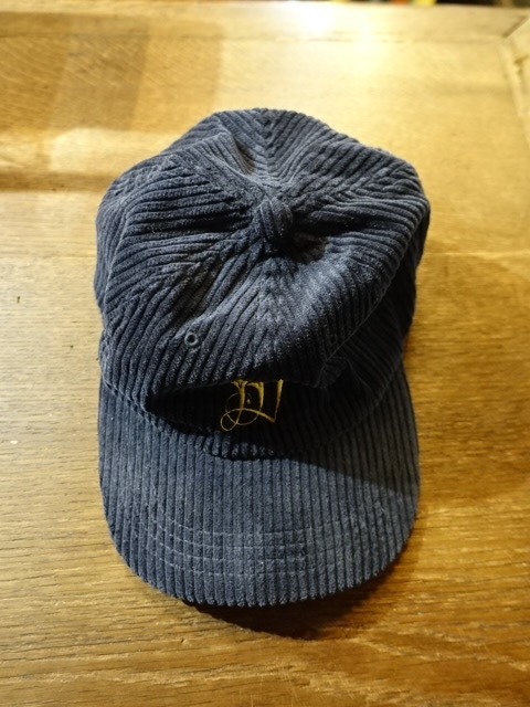 ディセンダント DESCENDANT コーデュロイ キャップ ネイビー 刺繍｜男性用