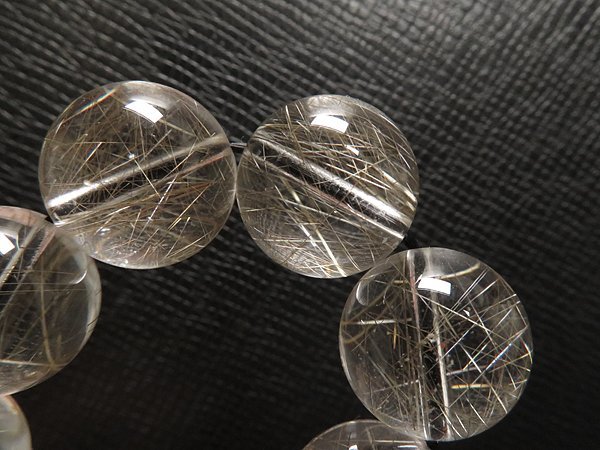 g500円☆【シルバールチル】銀針水晶ブレスレットM☆13．5mm