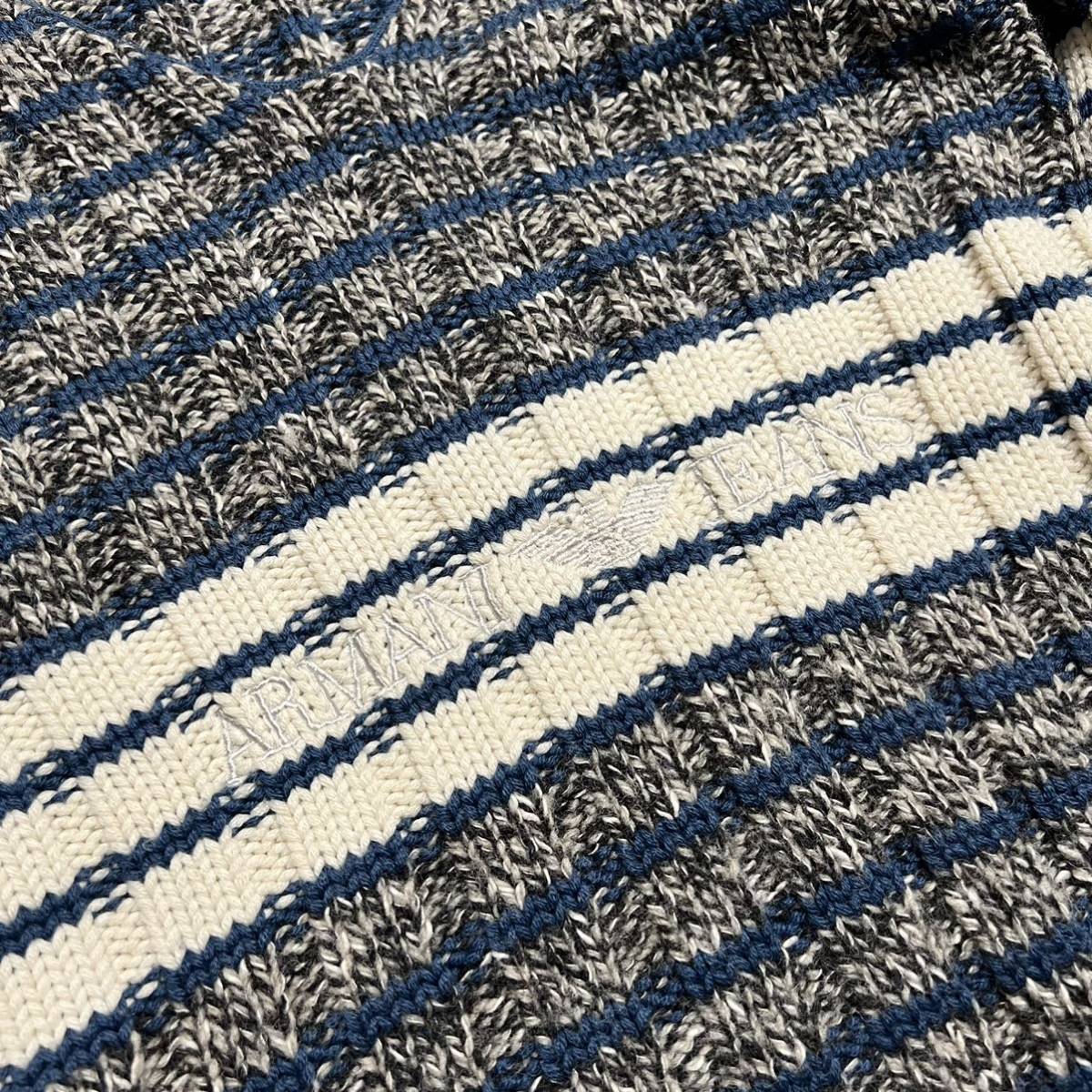 90s ARMANI JEANS ボーダー ニット アルマーニジーンズ Archive 