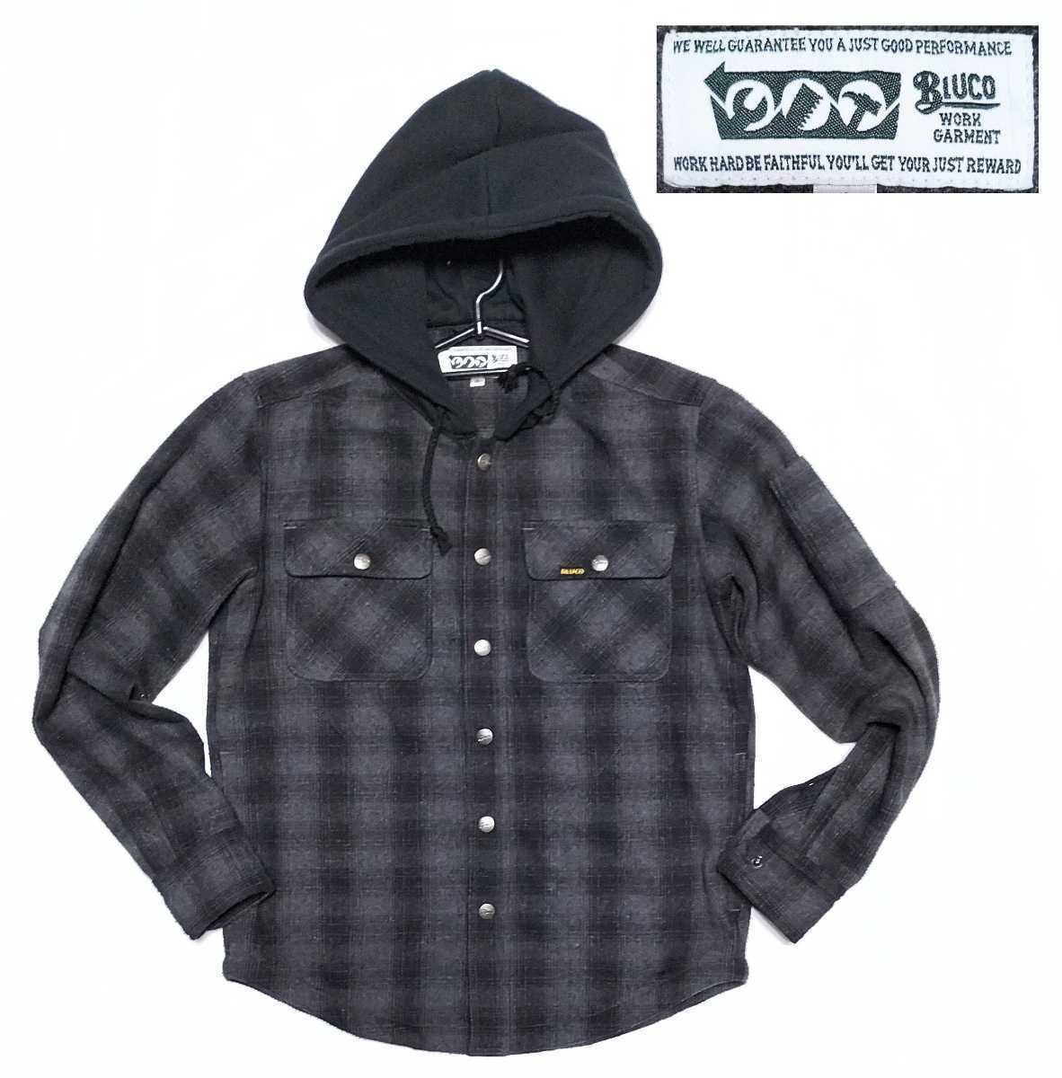 新作，人気 ワークディティール搭載 size:S 良品 BLUCO 長袖チェック柄フード付きネルシャツ ブルコ 141(Sサイズ)｜売買されたオークション情報、yahooの商品情報をアーカイブ公開 - オークファン 長袖シャツ一般