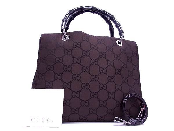 100%新品，安い 1円 GUCCI グッチ 002.1016 バンブー レザー 2WAY ハンドバッグ ショルダー 斜め掛け 手提げ レディース ブラウン系 AF1054アN(バンブーライン)｜売買されたオークション情報、yahooの商品情報をアー かばん、バッグ