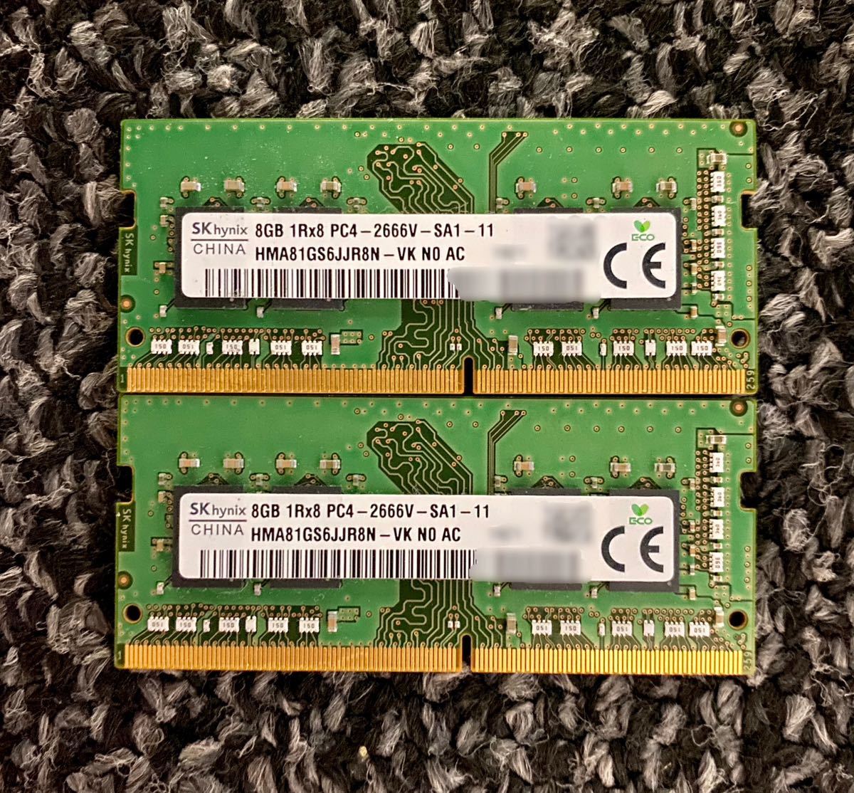 SK hynix/16GB/2Rx8/PC4-2666V/サーバー用メモリ4枚組