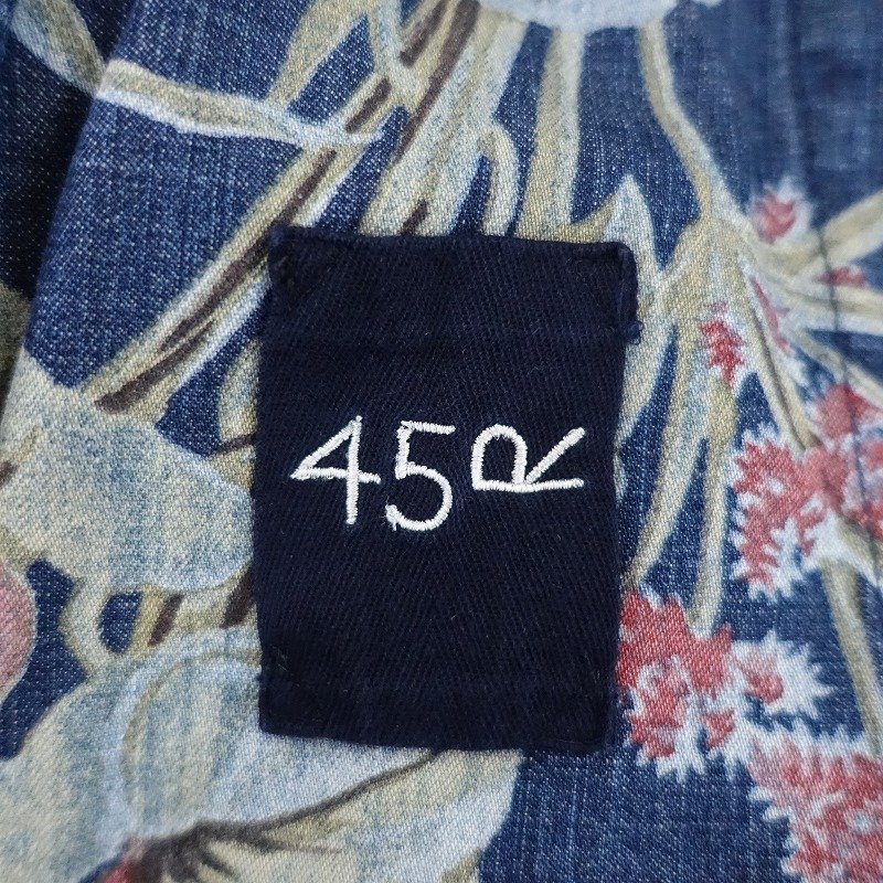 45r 45R（フォーティファイブアール）の「麦比古デニムのタックタック 45R（フォーティファイブアール）| デニム ワンピの通販 45R（フォーティファイブアール）の「インディゴ天竺ノースリーブ 45R（フォーティファイブアール）の「ゴマデニムヒッコリーのドレス 中古・古着通販45R 裏毛×デニムのドレス（インディゴ (フォーティファイブ・アール) &frasl; モンブラン | フォーティファイブアール 綿麻小麦デニムの ヒッコリーストライプ